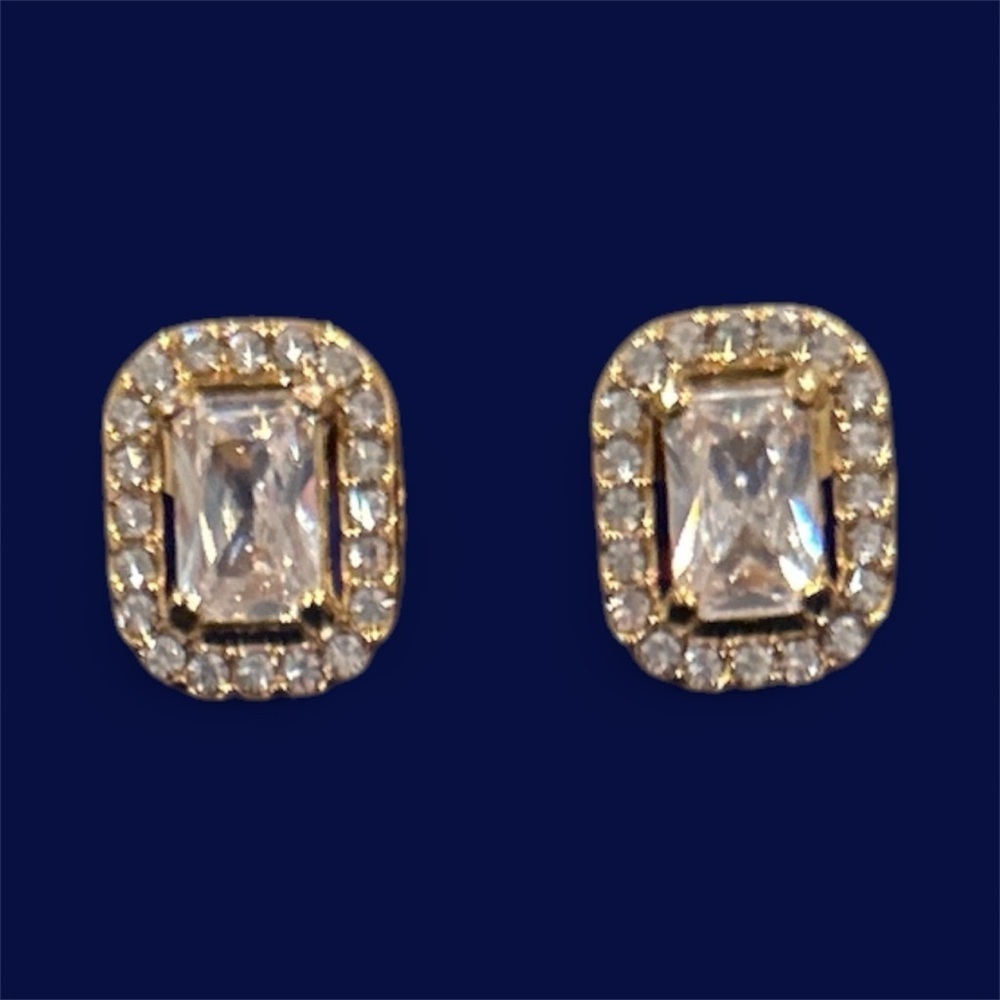 Elegant Gold and Silver Stud Earrings